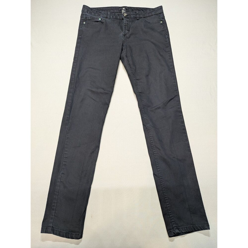 H&M Womens Size 12 Gray Stretch Jeans Slim Straight Leg 29 Inseam
